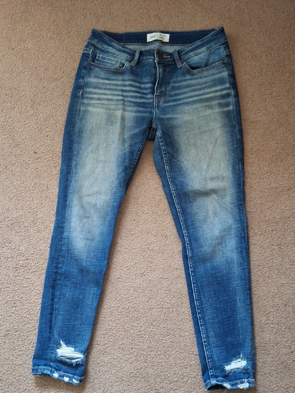 BKE Light Wash Distressed Skinny Jeans Mid-Rise